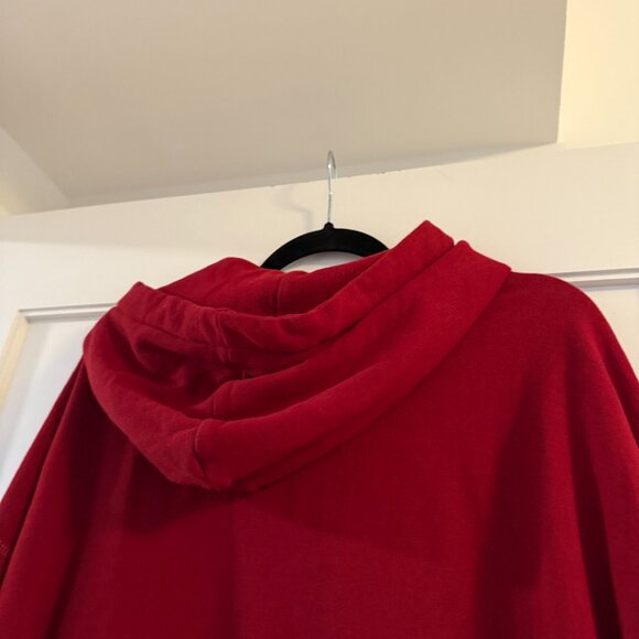 NWT Isabel Marant Miley Hoodie Sweater Drawstring Felt Logo In Red Sz Large - Picture 8 of 8